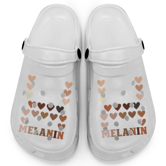 Black history month m for melanin african american Clogs