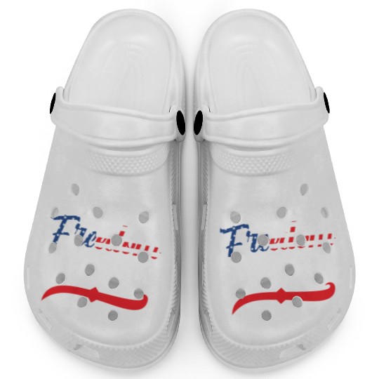 Let Us Never Forget Freedom Isn't Free USA Flag Clogs