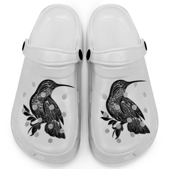 Exotic Tattoo Hummingbird Tribal Style Wings Clogs