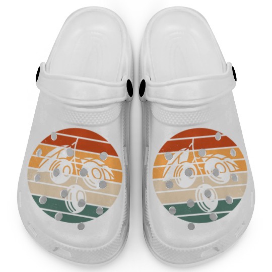 Retro Green Olive Design Clogs