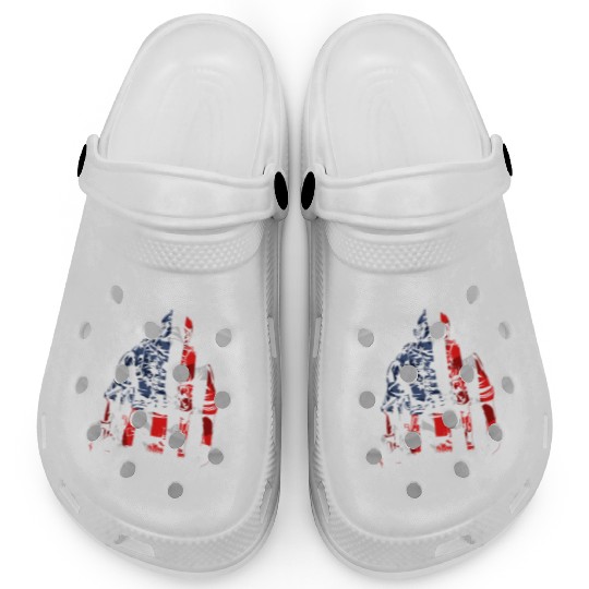 Patriotic Veteran USA Flag American Memorial Day Clogs