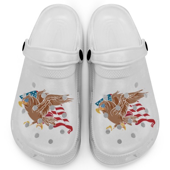 Patriotic Veteran USA Flag American Memorial Day Clogs
