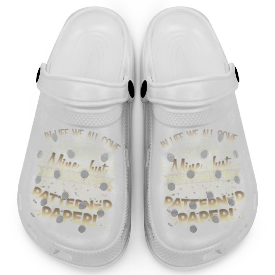 Scrapbooker Life Has Baggage Mine Patterned Paper Clogs