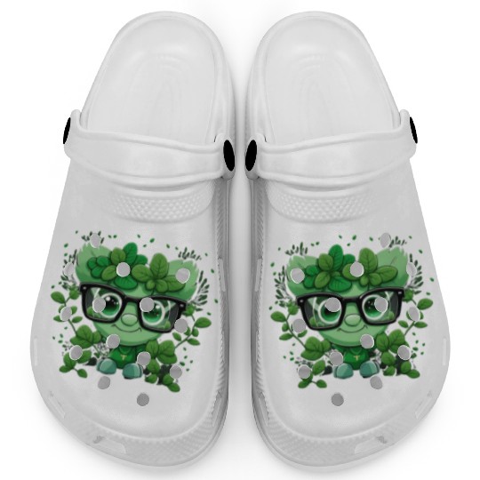 cute st Patricks day cute shamrock wherein glasses Clogs