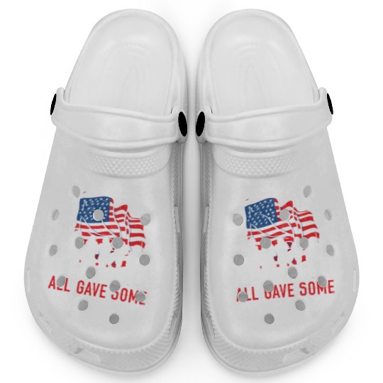 All Gave Some Some Gave All USA Flag Memorial Day Clogs