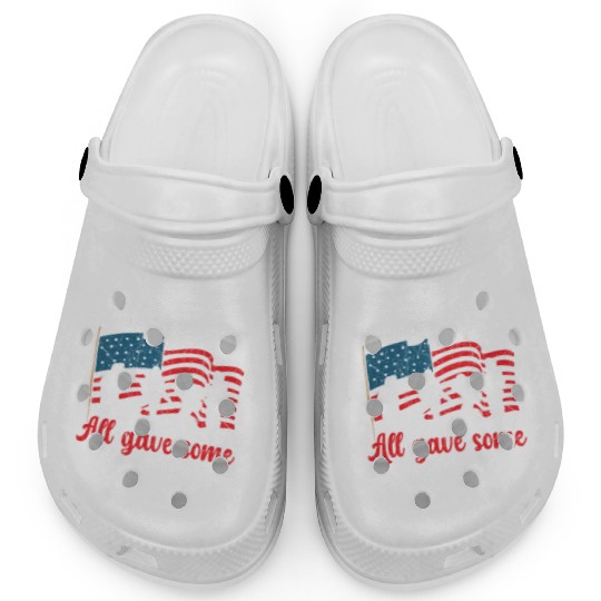 All Gave Some Some Gave All USA Flag Memorial Day Clogs