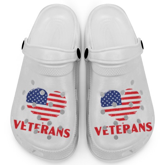 Patriotic Veteran USA Flag American Memorial Day Clogs