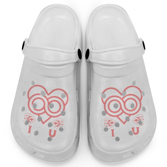Unconditional Love, heart, I love, marriage, groom Clogs