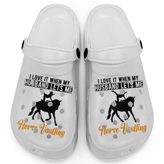 Funny Equestrian Horse Vaulting Wife Clogs