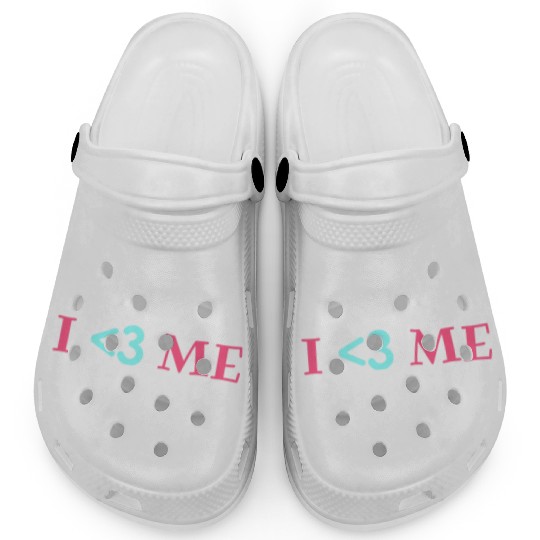 I love me, Heart, Positive, Cool, Stylish,Teens Clogs