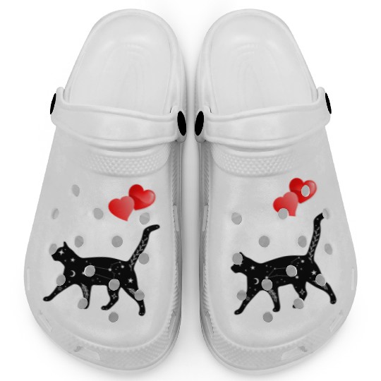 Funny Sarcasm Vintage Mystic Black Cat Lover Women Clogs