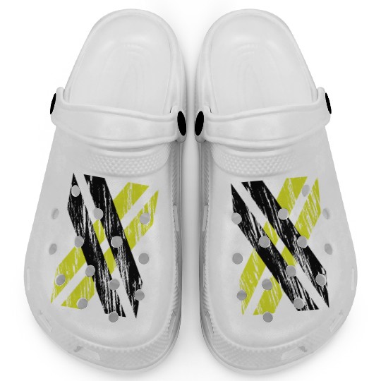 X black and yellow Clogs