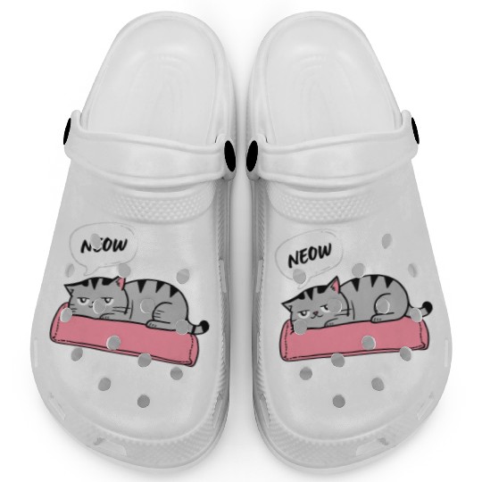 Funny Lazy Bored Cat | For Cat Mom Cat lovers Clogs