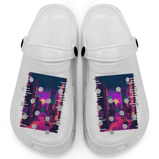Japanese City Indie Aesthetic Glitch Art 80s 90s V Clogs