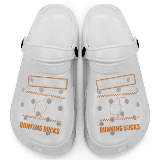 Warning Runner Duck Bottle Running Clogs