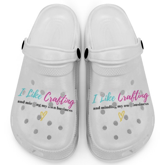 Crafting & Minding My Own Business - Black Letters Clogs