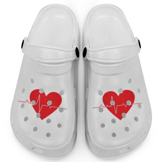 Funny Transplant Nurse Heartbeat Clogs