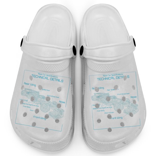 Formula Race Car Drawing Team Racing Fan Mechanic Clogs