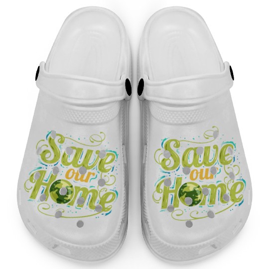 Logo Save Our Home For Earth Day Clogs