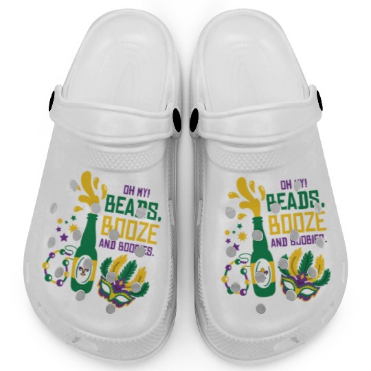 Mardi Gras Carnival Mask Beer Beads Boobies Clogs