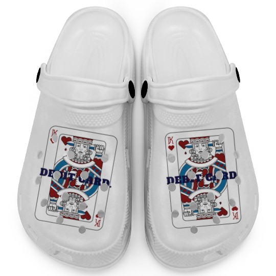DEBIT CARD King of Hearts Playing Card Clogs