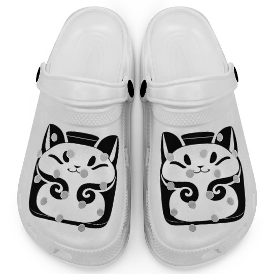 Maneki Neko Symbol of Luck Clogs