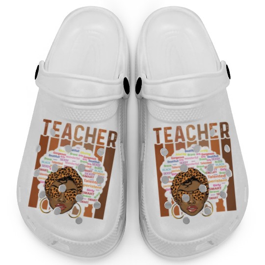 Black Smart Teacher Afro Love Melanin African Clogs