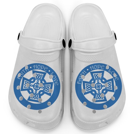 Timeless Celtic Cross With Faith Hope Love Clogs