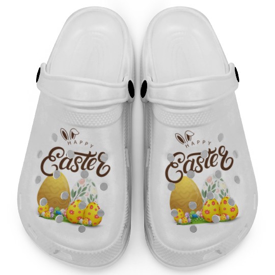 Happy easter sayings egg bunny Clogs