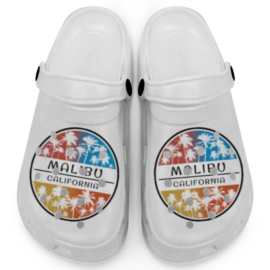 Malibu California Palm Tree Stylish Vacation Clogs