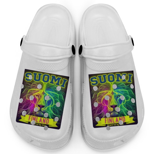 Neon Suomi Finland Lion powered by Sisu Clogs