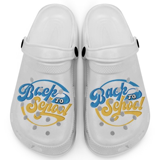 Back To School Slogan Clogs