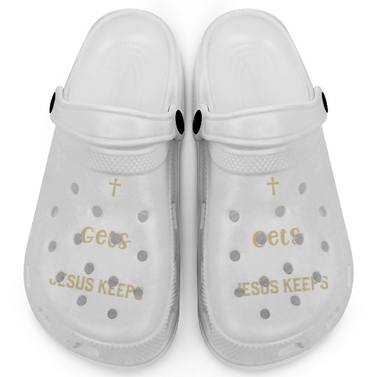 Coffee Gets Me Started Jesus Kee... Clogs