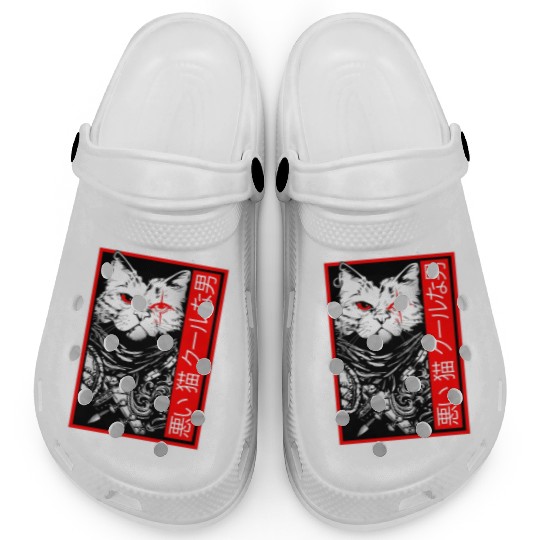 Samurai Cat: "Bad Cat, Cool Dude" with Japanese Te Clogs