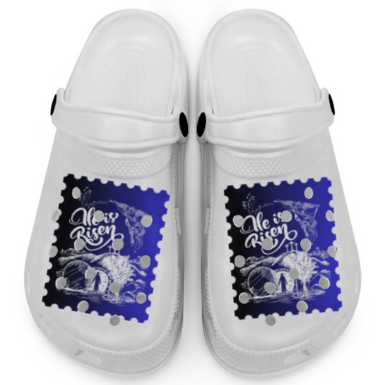 He Is Risen. Angel and singing; Classic drawing Clogs