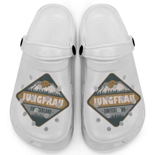 Jungfrau Switzerland Vintage Hiking Design Clogs