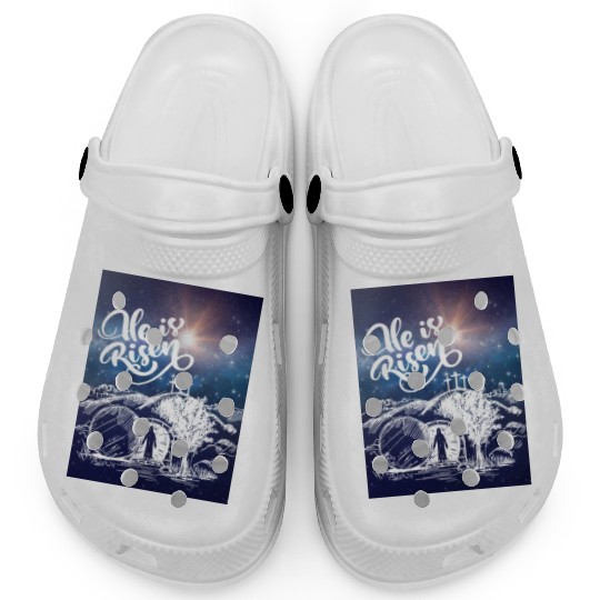 He Is Risen!Jesus,Easter, Bright & Morning Star Clogs