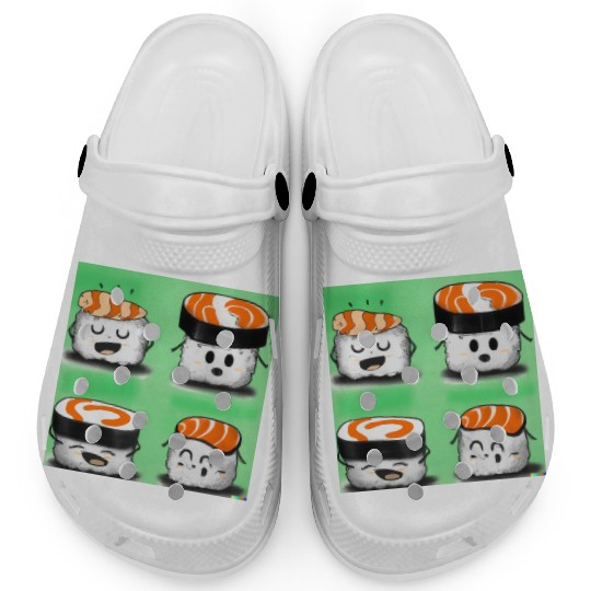 Happy Cheerful Sushi I Love Sushi Design Clogs