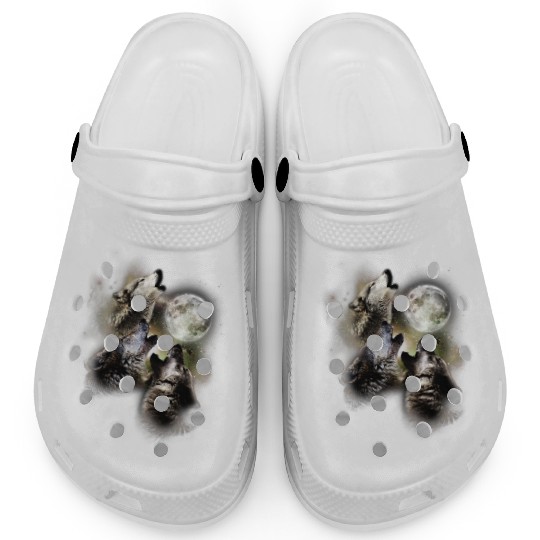 Wolves Howling at the Moon Clogs