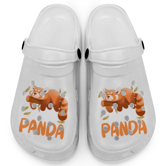 Red Panda Bored Cute Animal Lazy Animal Lover Clogs