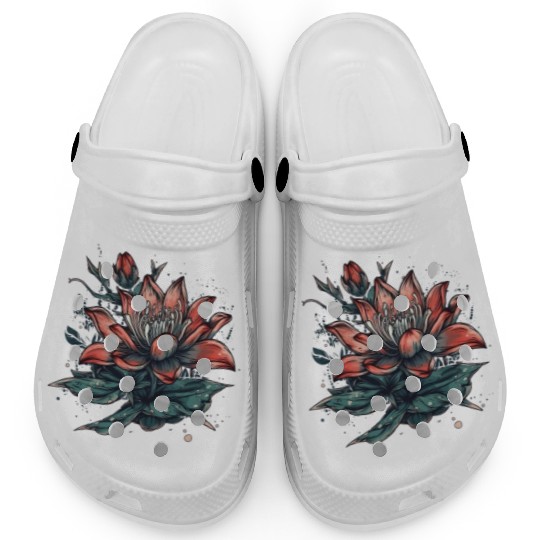 Japanese Spider Lily Soft Anime Aesthetic Flower Clogs
