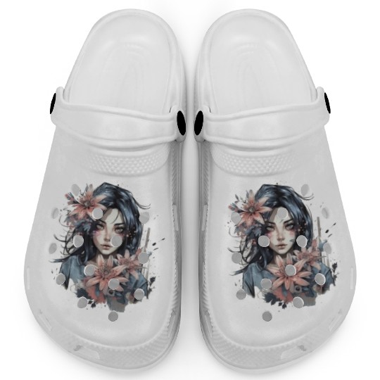 Japanese Spider Lily Soft Anime Aesthetic Flower Clogs