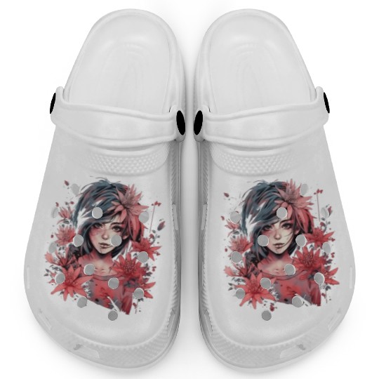 Japanese Spider Lily Soft Anime Aesthetic Flower Clogs