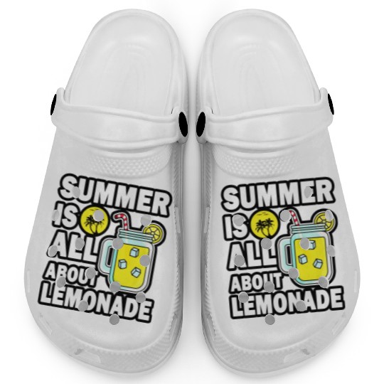 Lemonade Lover Summer Quote Clogs