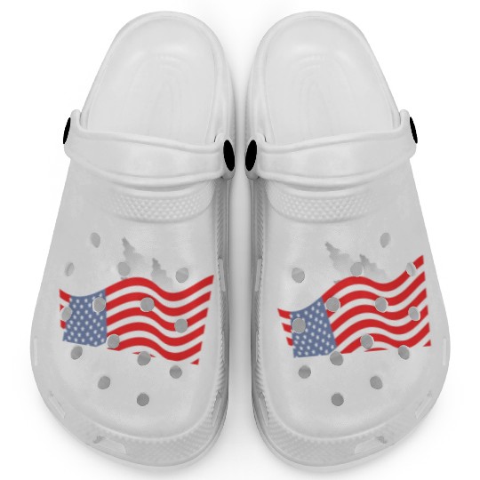 Wings of Liberty: Red, White, and Blue Plane Clogs