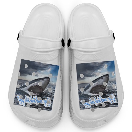 Dinner - Hungry shark asking for dinner Clogs