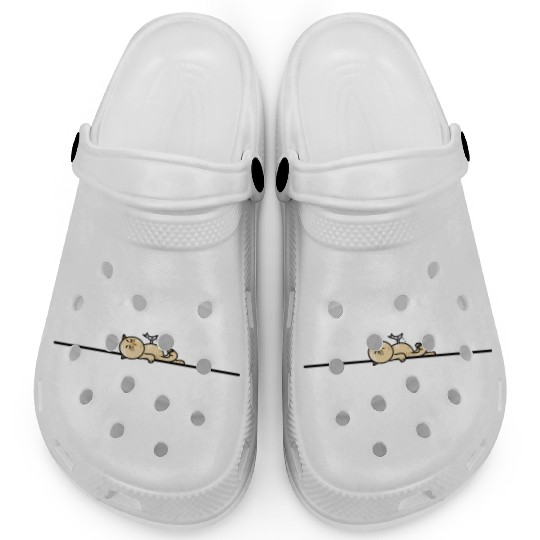 Funny cat with seagull Clogs