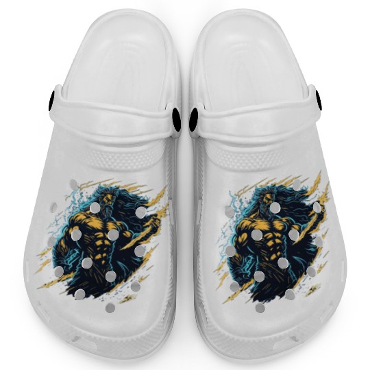 Zeus God of thunder and lightning Clogs