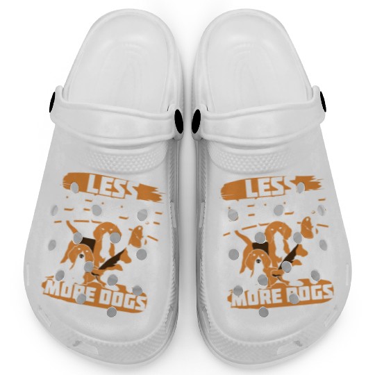 Less People More Dogs Beagle Owner Gift Clogs