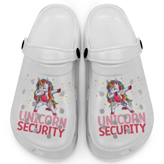 Unicorn Security Funny Unicorn Dabbing Birthday Clogs